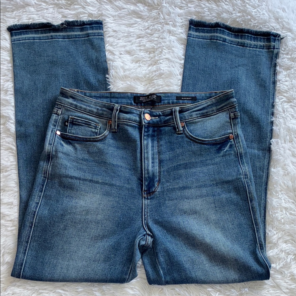 NWOT Judy Blue Womens High Rise Slim Bootcut Tummy Control Jeans Size 13/31